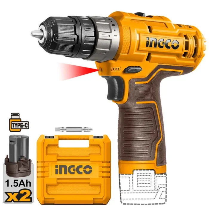 Visseuse ingco 12v 2 battries typec – Image 1
