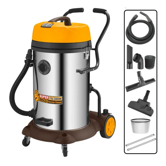 Nettoyeur aspirateur ingco 75l 2400w – Image 1
