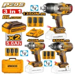 Pack cle a choc 20v 3pcs ingco