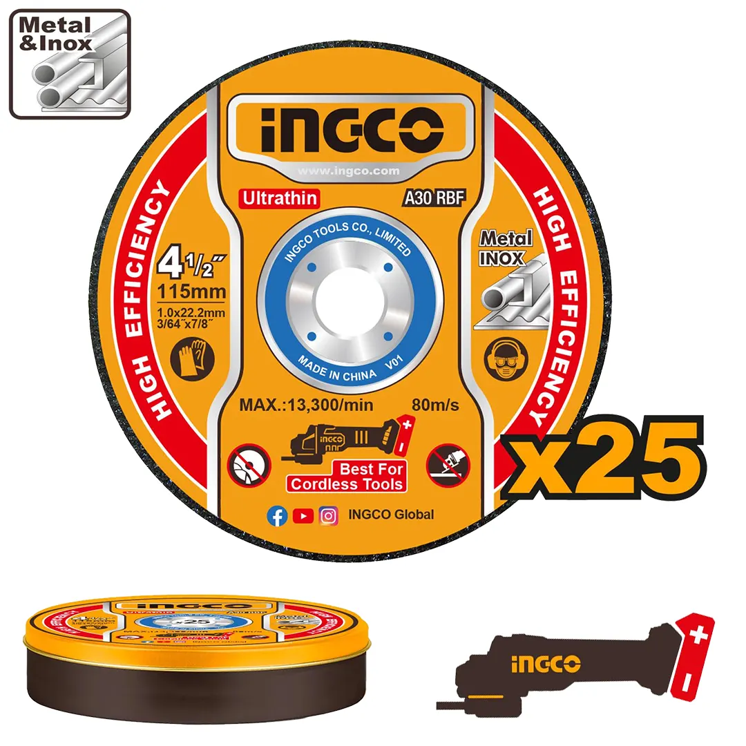 DISQUES-POUR-MEULE-INGCO-25-PCS-115MM.webp Disques pour meule ingco 25 pcs 115mm – Image 1
